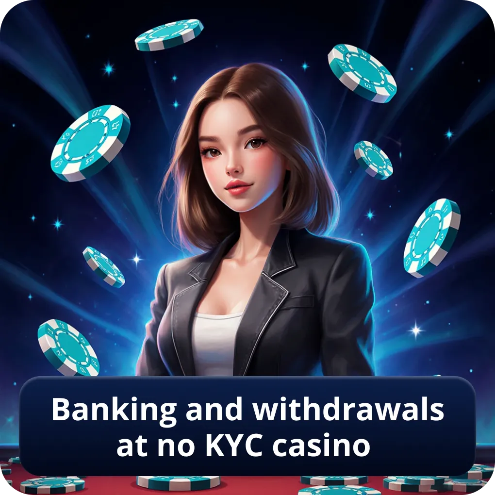 Banking and withdrawals at no KYC casino 
