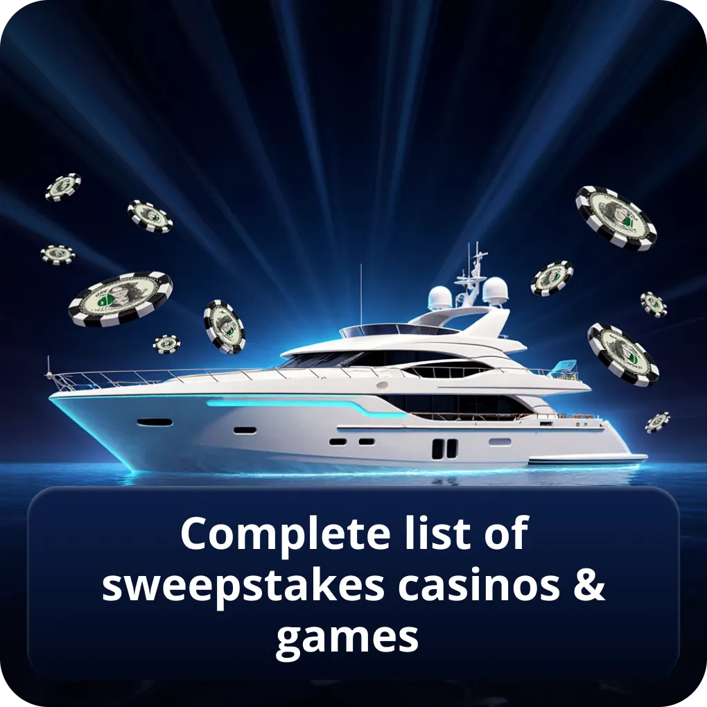 Complete list of sweepstakes casinos & games