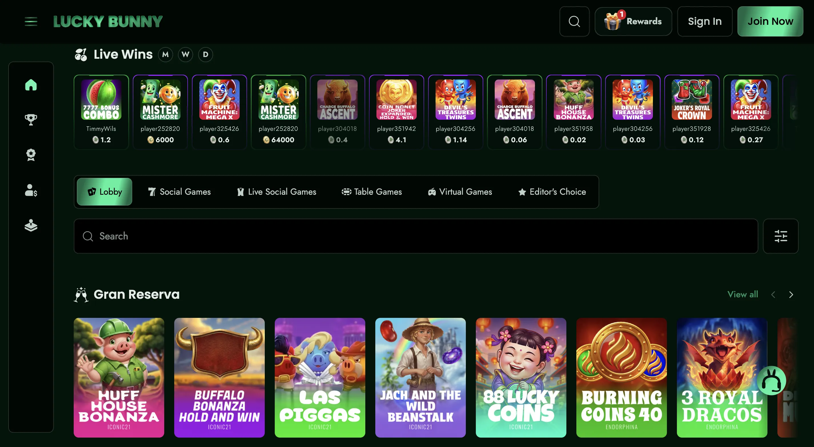Sweepstakes casinos game selection and software providers